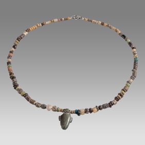 Ancient Egyptian Faience Bead Necklace c.300-50 BC.