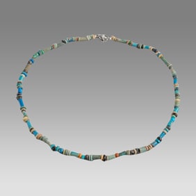 Ancient Egyptian Faience Bead Necklace c.300-50 BC.