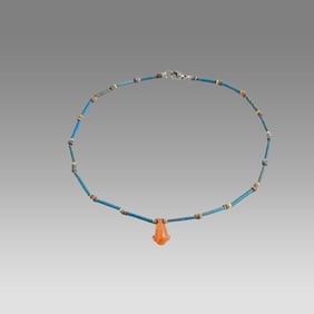 Ancient Egyptian Faience Bead Necklace c.300-50 BC.