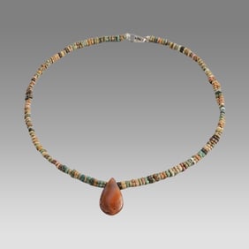 Ancient Egyptian Faience Bead Necklace c.300-50 BC.