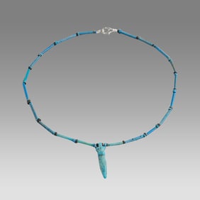 Ancient Egyptian Faience Bead Necklace c.300-50 BC.