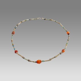 Ancient Egyptian Faience Bead Necklace c.300-50 BC.
