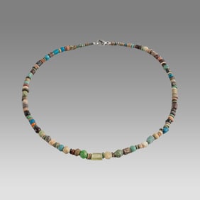 Ancient Egyptian Faience Bead Necklace c.300-50 BC.