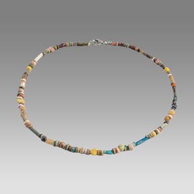 Ancient Egyptian Faience Bead Necklace c.300-50 BC.