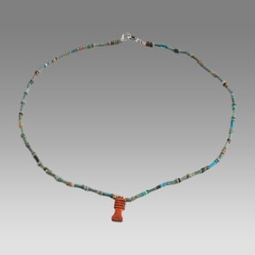 Ancient Egyptian Faience Bead Necklace c.300-50 BC.