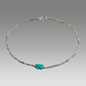 Ancient Egyptian Faience Bead Necklace c.300-50 BC.