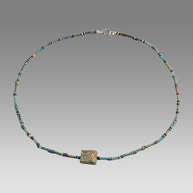 Ancient Egyptian Faience Bead Necklace c.300-50 BC.