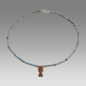Ancient Egyptian Faience Bead Necklace c.300-50 BC.