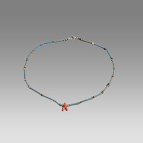 Ancient Egyptian Faience Bead Necklace c.300-50 BC.