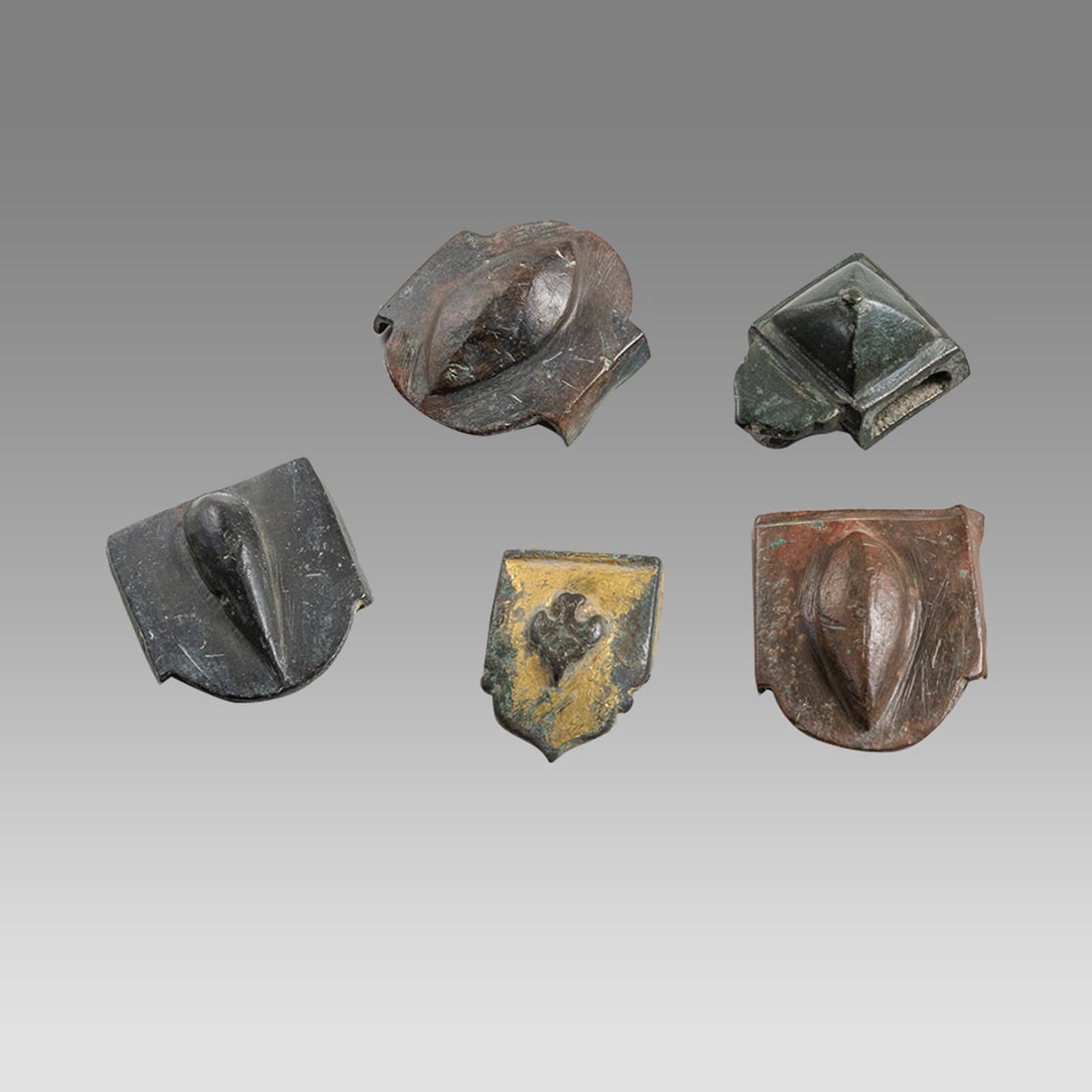 Lot of 5 Ancient Roman Bronze Belt Straps c.2nd century AD. (1 of 1)