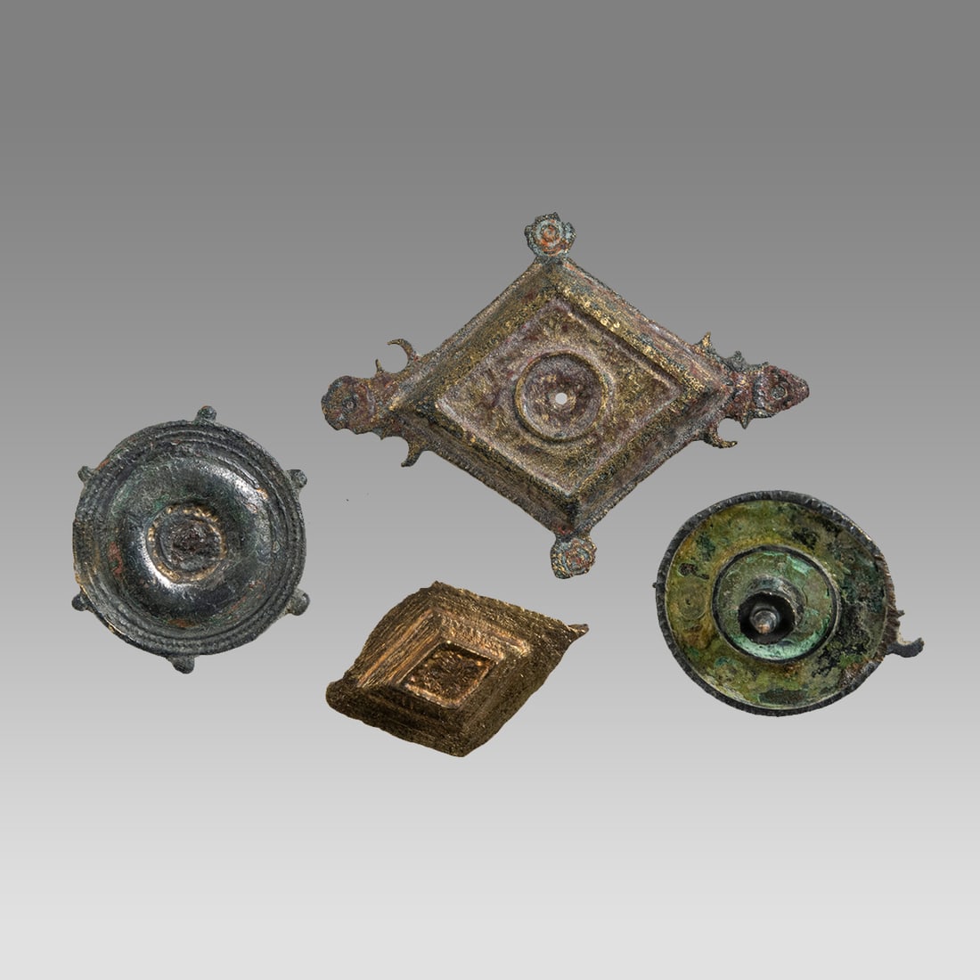 Lot of 4 Ancient Roman Bronze Fibula Brooches c.2nd century AD. (1 of 1)