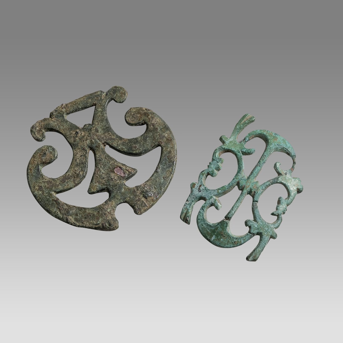 Lot of 2 Ancient Roman Military Bronze Horse, Ornaments c.2nd century AD. (1 of 1)