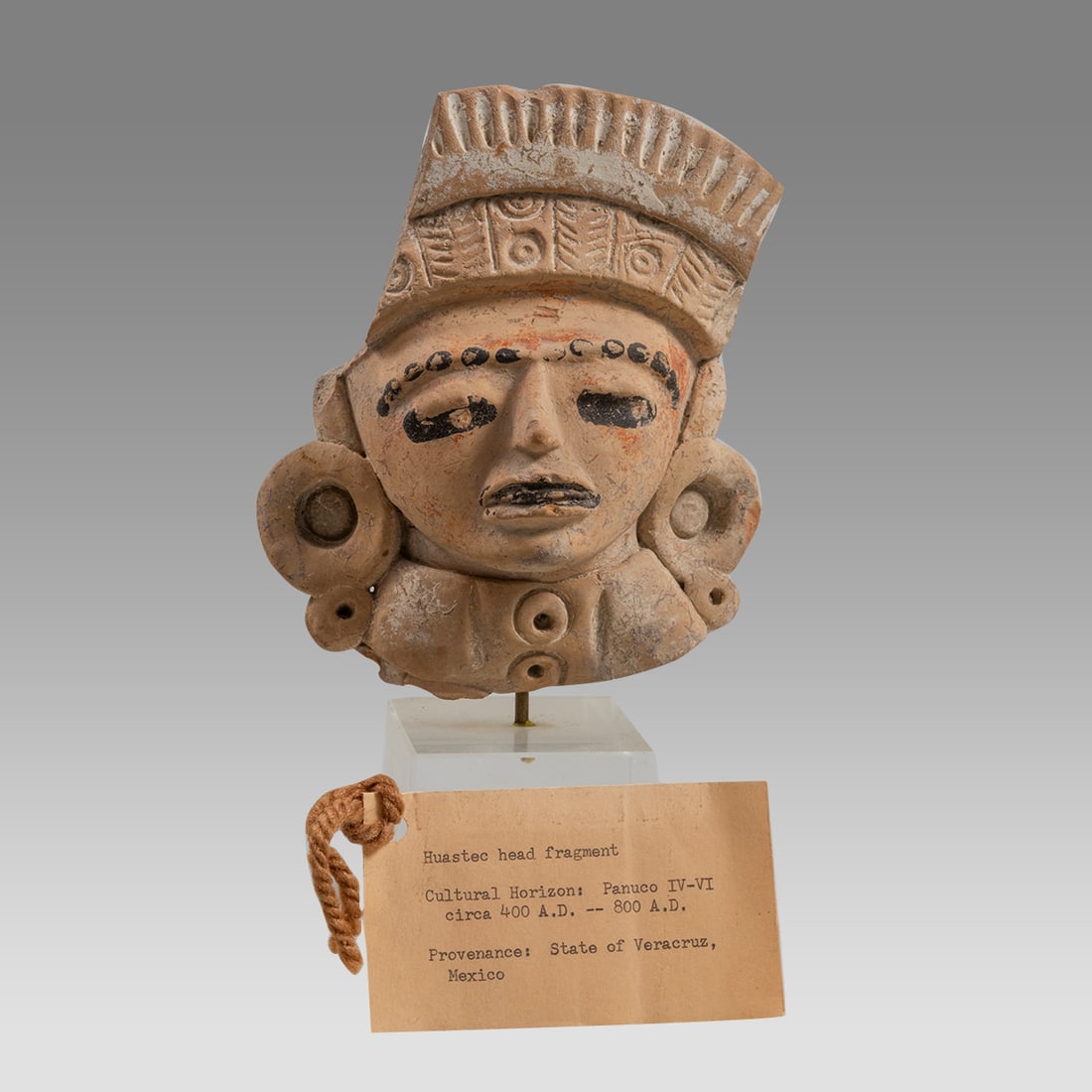 Ancient Pre Columbian Veracruz Pottery Head c.300-600 AD. (1 of 3)