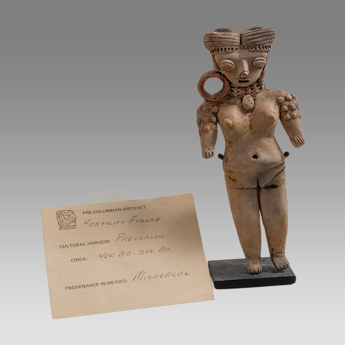 Ancient Pre Columbian Michoacan Terracotta Fertility Figure c.400-200 BC. (1 of 1)