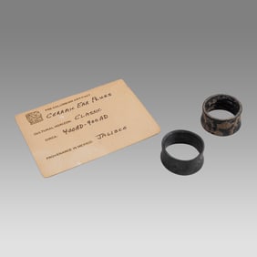 Ancient Pre Columbian Jalisco Ceramic Ear Plugs Classic c.400-900 AD.