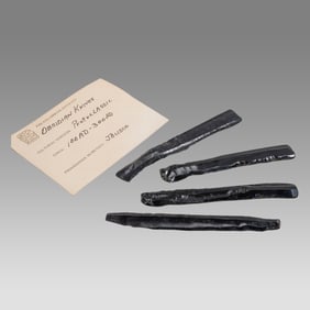 Ancient Pre Columbian Jalisco Obsidian Knifes Protoclassic c.100-300 AD. (4)