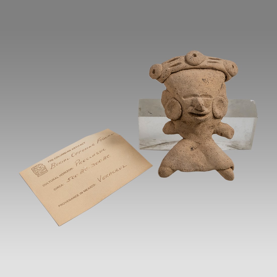 Ancient Pre Columbian Veracruz Pottery Figure Preclassic c.500-300 BC. (1 of 1)