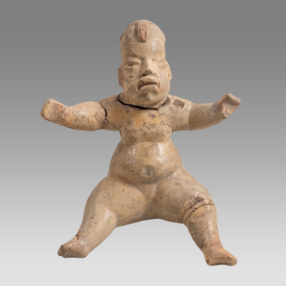 Olmec Las Bocas Figure Ca. 1000 - 600 B.C. (1 of 2)
