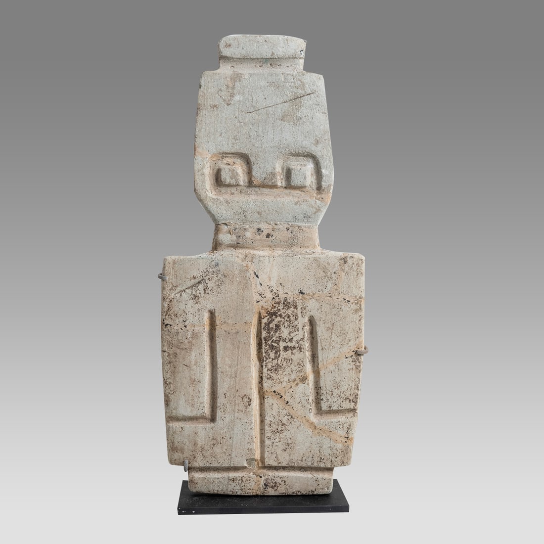 Valdivia Large Limestone Slab Figure Ca. 2300 - 2000 B.C., Ecuador. (1 of 2)