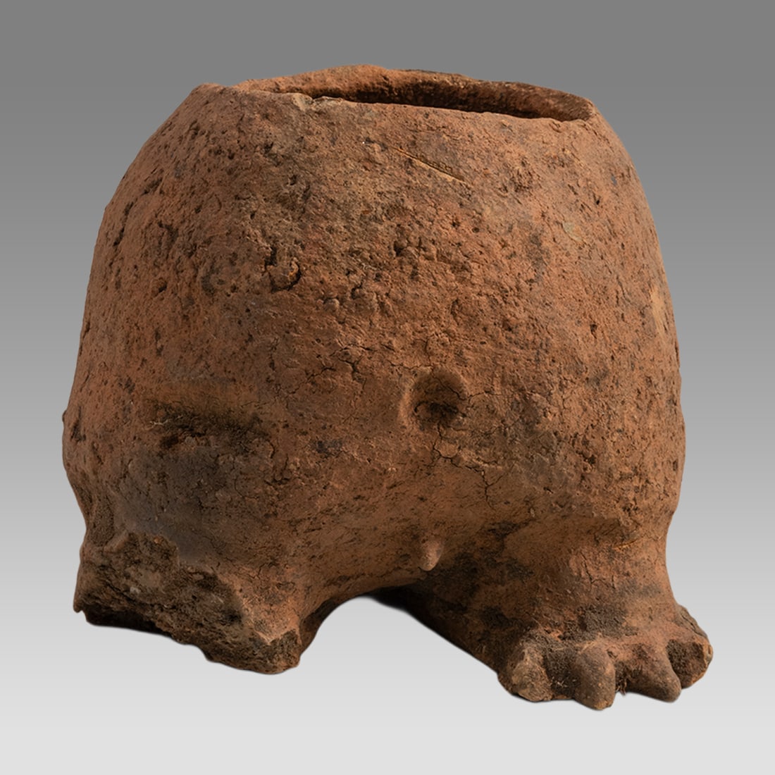 Marajo Lower Half of a Figural Vessel Ca. 400-1300 A.D., Marajo Island, Para, Brazil.: Marajo Lower Half of a Figural Vessel Ca. 400-1300 A.D., Marajo Island, Para, Brazil. Size 5 1/4 inches high, 4 1/2 inches width. Provenance: Ex. Jean-Eugene Lions collection, Geneva, Switzerland, acq