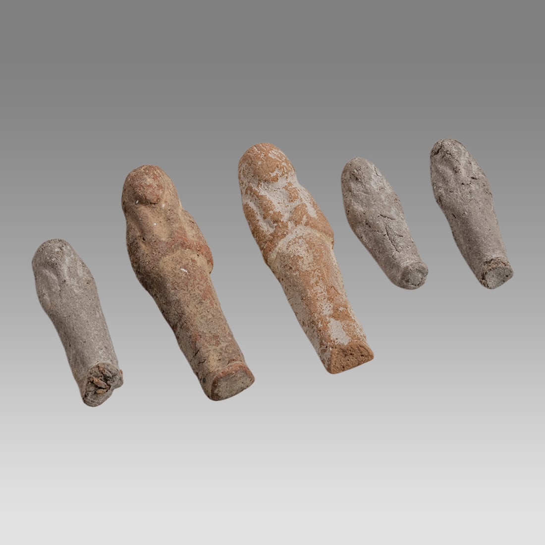 Lot of 5 Ancient Egyptian Pottery Ushabtis Late period, ca. 700-30 B.C. (1 of 1)