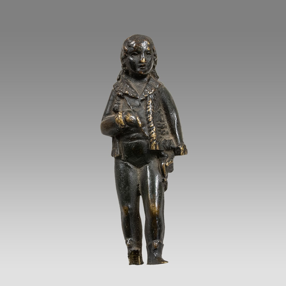 European Bronze Figure 19th century or earlier.: European Bronze Figure 19th century or earlier. Size 2 1/2 inches high. Provenance: NJ collection.