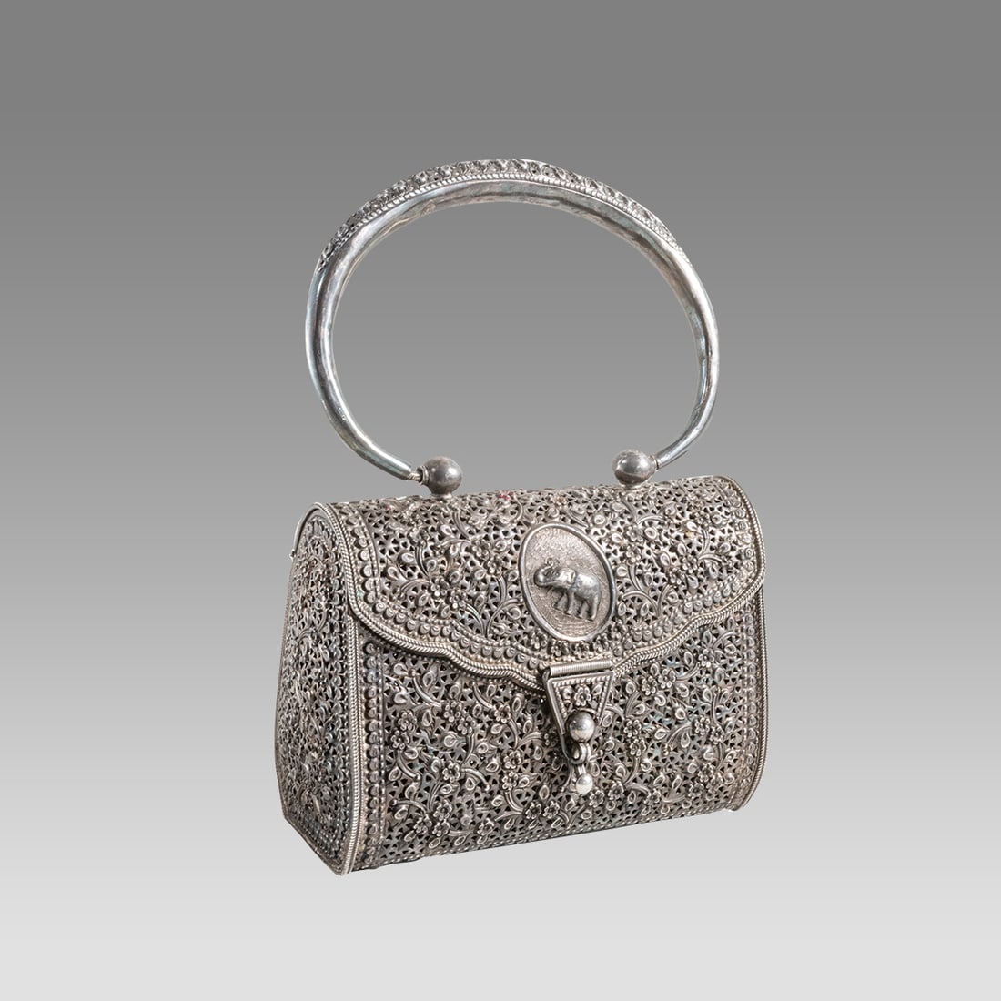 Antique Indian Silver Purse. (1 of 3)