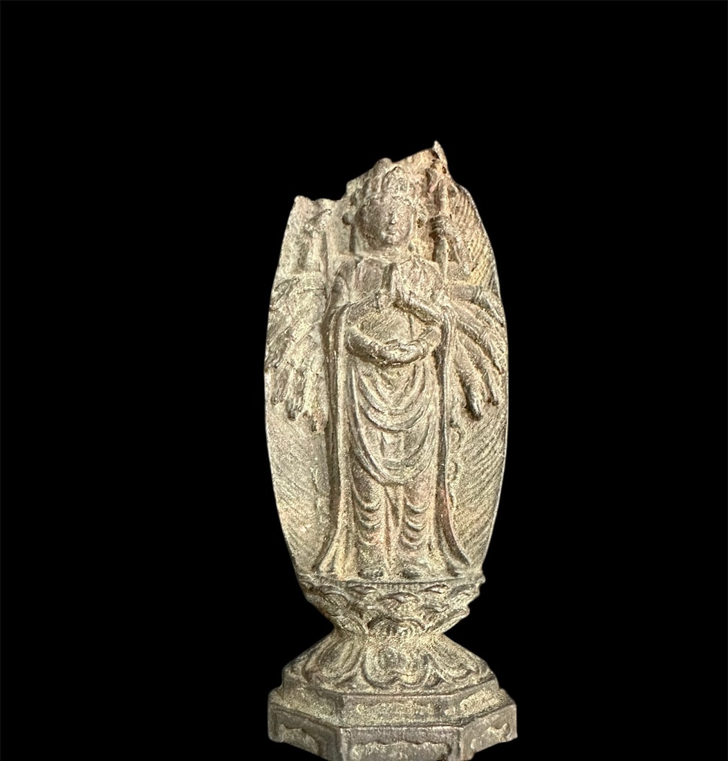 Asian Bronze Buddha.: Asian Bronze Buddha. Size 3 1/4 inches high. Cast Bronze Buddha, Inscription at back.