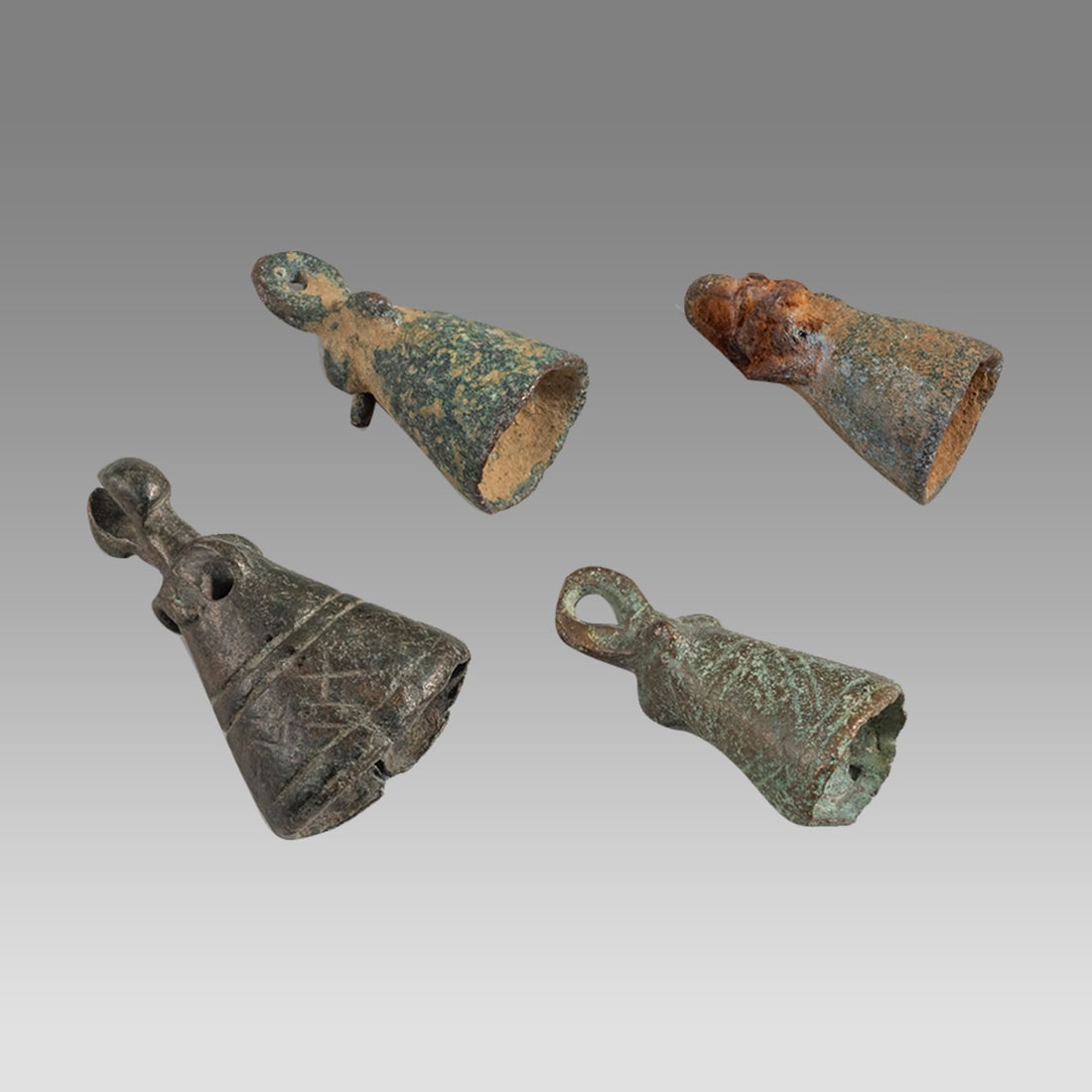 Lot of 2 Ancient Roman, Bronze Bells c.1st-3rd century AD. (1 of 2)
