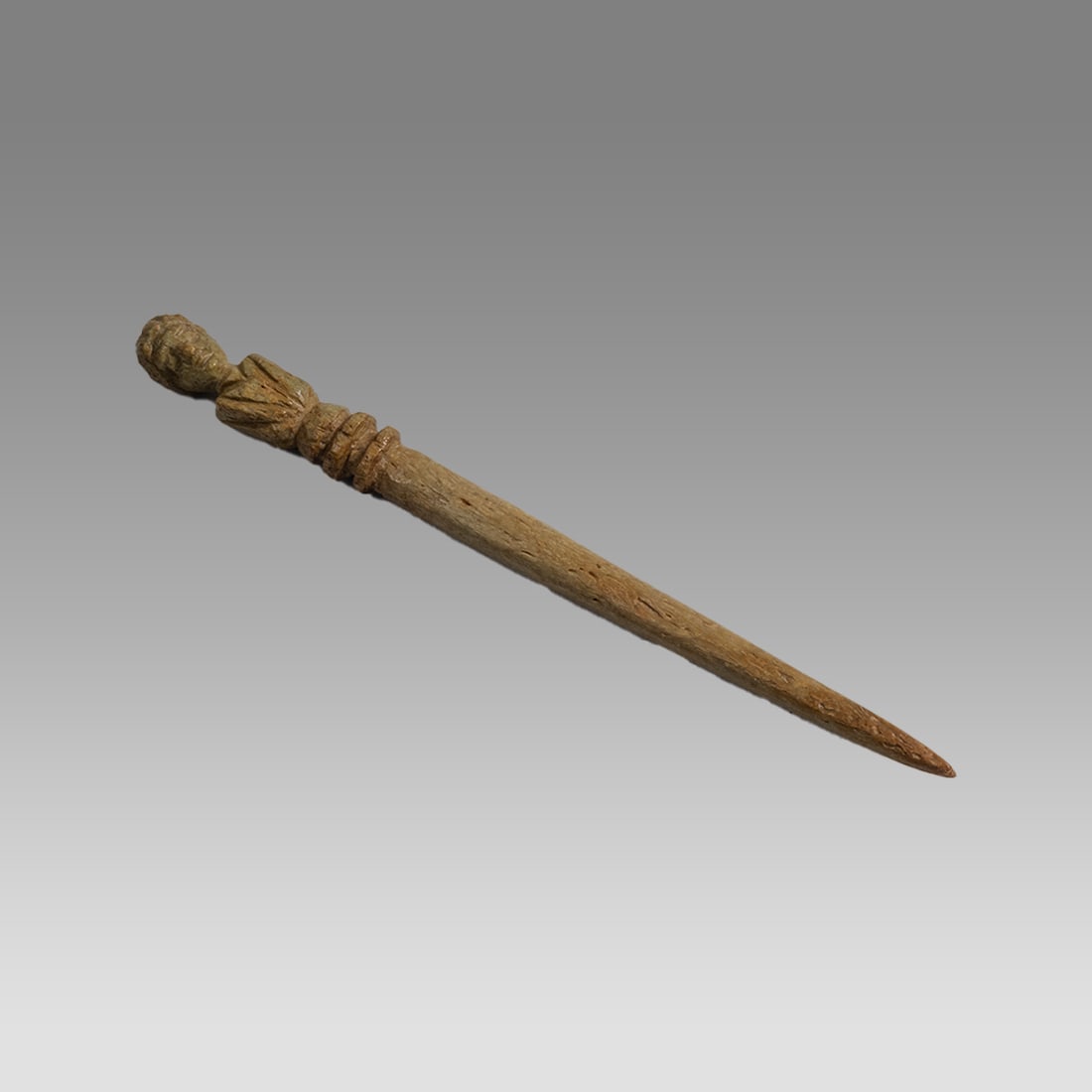 Ancient Roman Bone Hair Pin with Figure c.2nd century AD. (1 of 2)