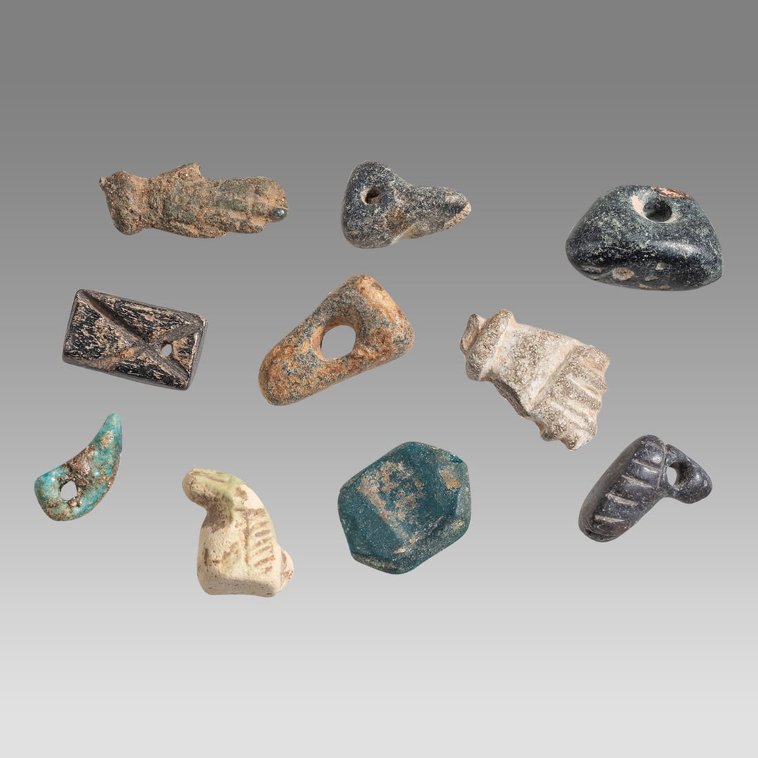 Lot of 11 Near Eastern Stone Amulets c.6th century BC. (1 of 1)