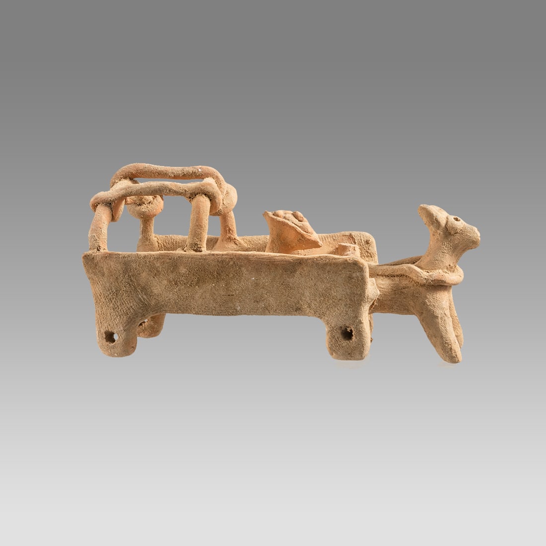 Mesopostamian Style Clay Toy Chariot. (1 of 3)