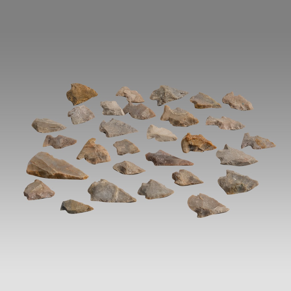 A Collection of 29 Neolithic Stone Arrow Points c.6000 BC. (1 of 1)
