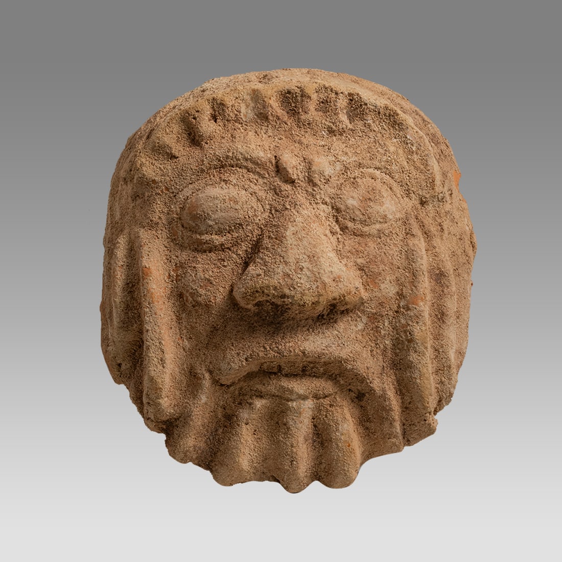 A Greek Style Large Pottery Mask. (1 of 3)