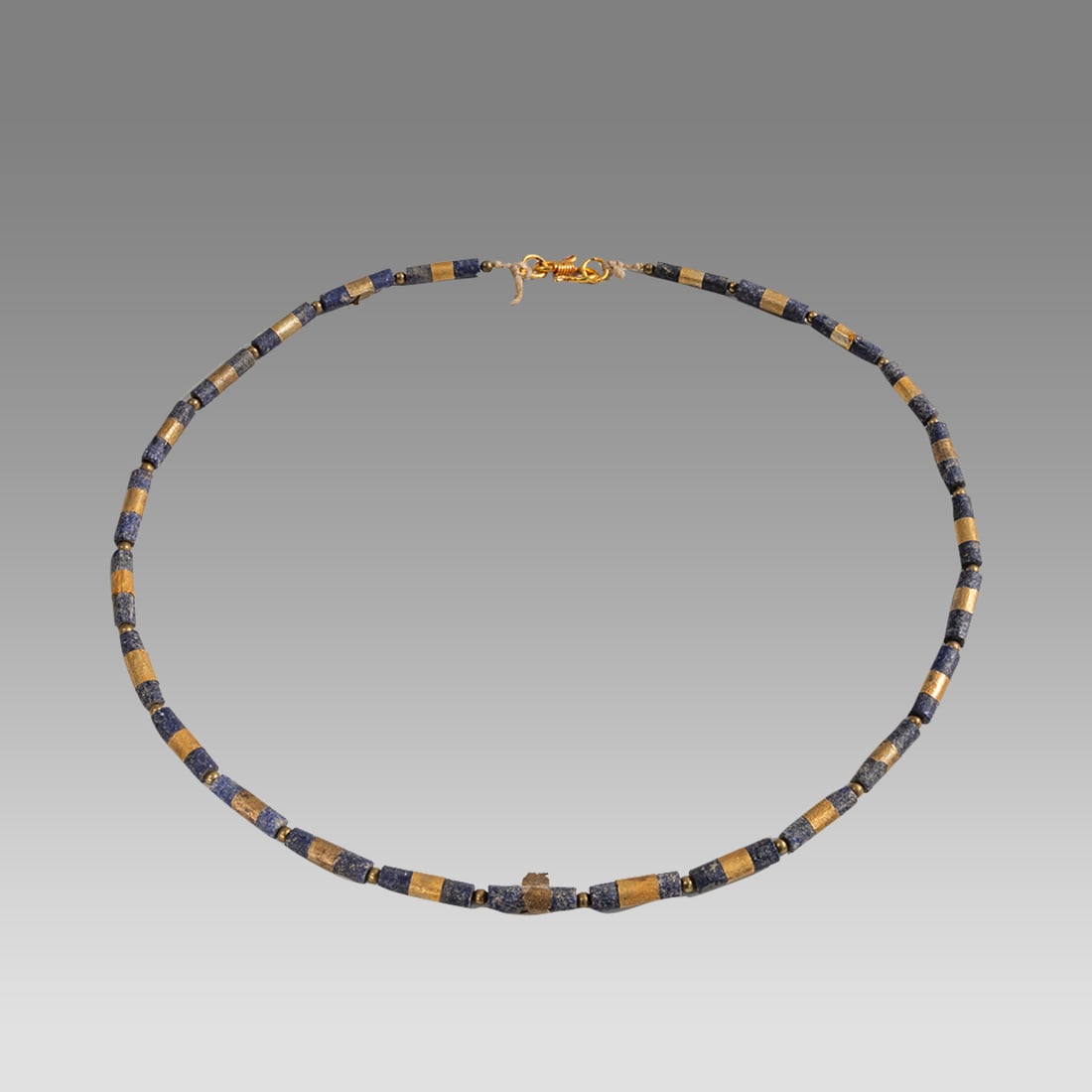 Ancient Roman Egypt Lapis Bead With gold Necklace c.1st century AD. (1 of 1)