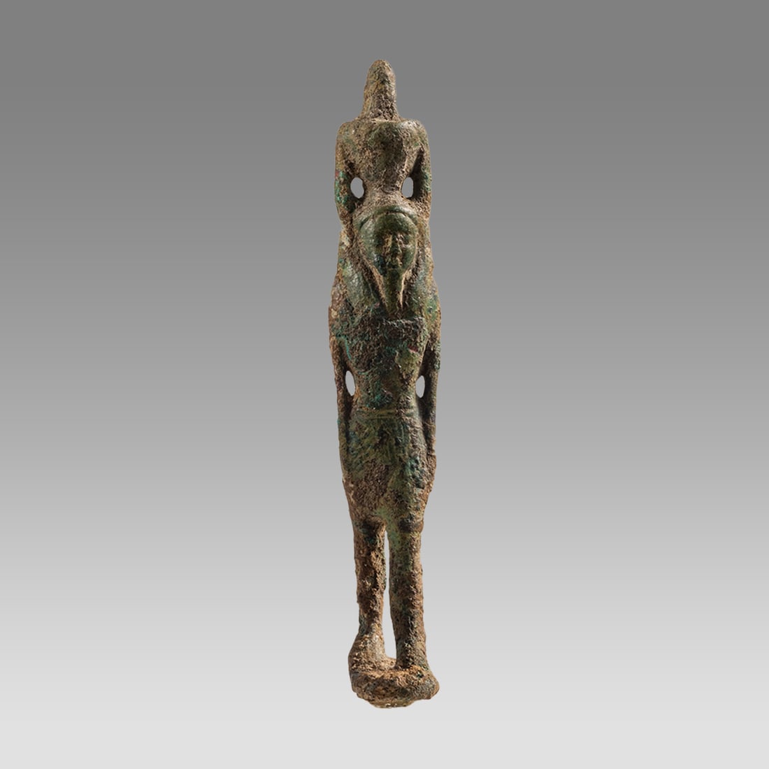 Ancient Egyptian Bronze Striding Nefertum Circa 26Ith Dynasty Circa 664-525 BCE. (1 of 3)