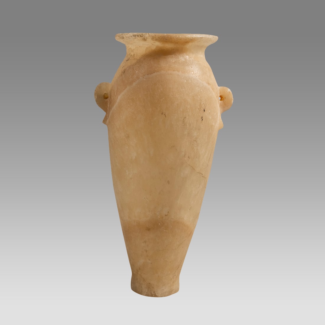ANCIENT EGYPTIAN Tapering Alabaster Large Jar Ptolemaic Perioc CIRCA 300 B.C. (1 of 4)