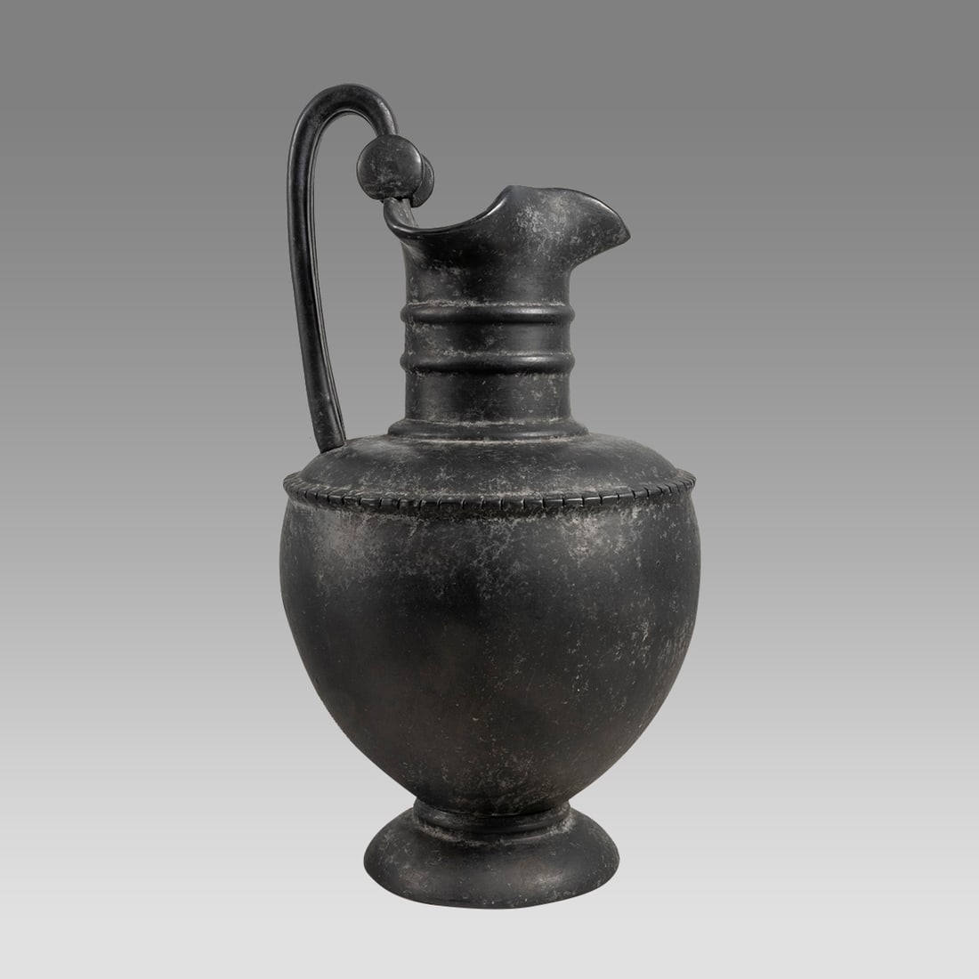 Large Etruscan Bucchero Blackware Large Jug. (1 of 3)