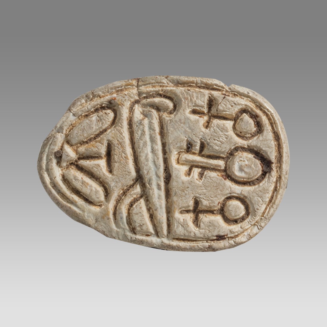 Ancient Egyptian Steatite stone Scarab c.1500-1100 BCE. (1 of 2)