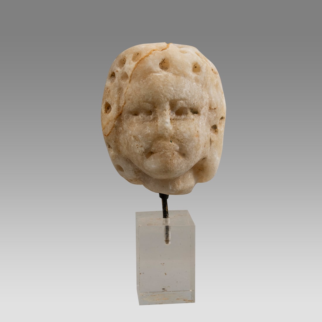 Ancient Roman MArble Head Of a Boy c.2nd-3rd century AD. (1 of 3)