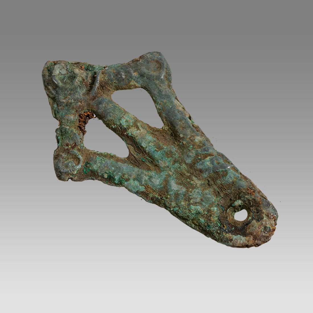Ancient Bronze Duck Foot Amulet, Finno-Ugric, 700 AD. (1 of 1)