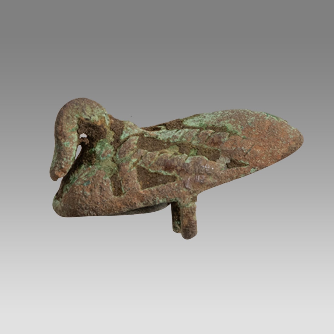 Ancient Bronze Duck AMulet, Finno-Ugric, 700 AD. (1 of 1)