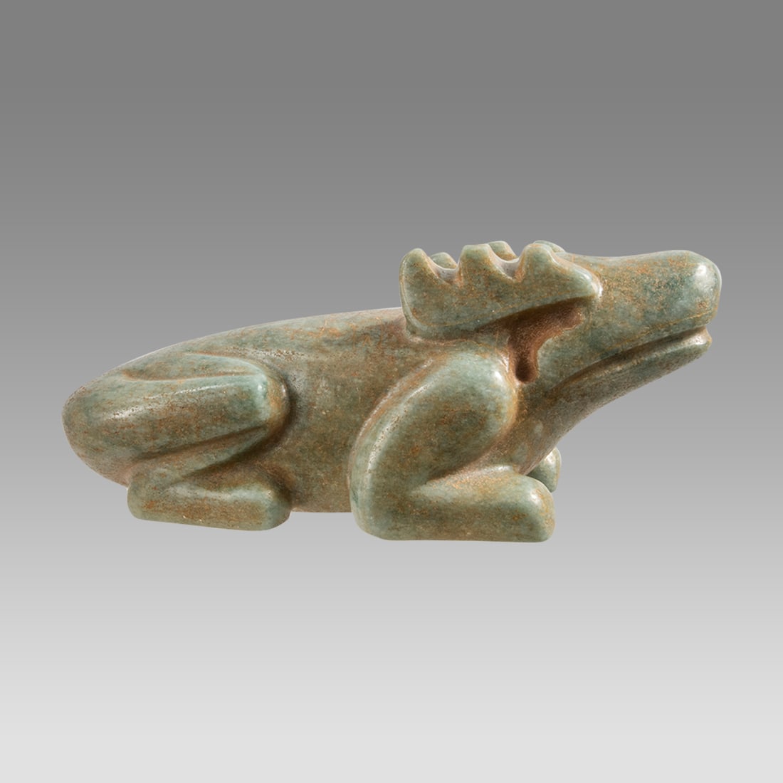 Olmec or Pre-Maya Style Stone Crouching animal. (1 of 3)