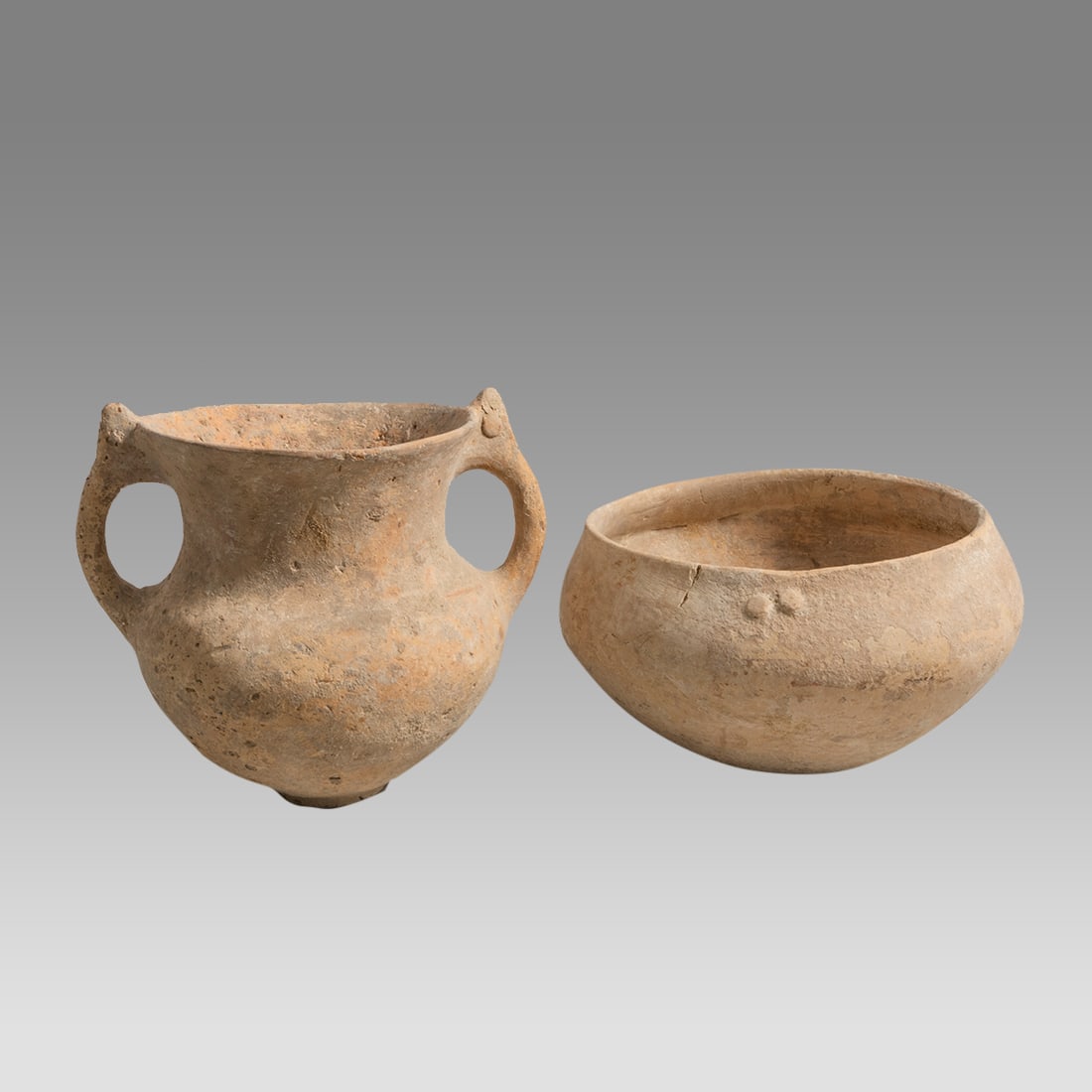 Lot of 2 Near Eastern Pottery Vessels c.1000 BC. (1 of 3)