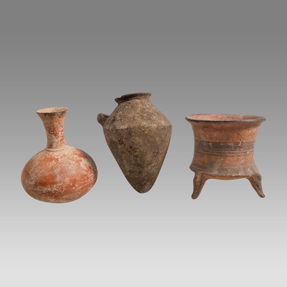 Lot of 3 Near Eastern Pottery Vessels c.1000 BC. (1 of 2)