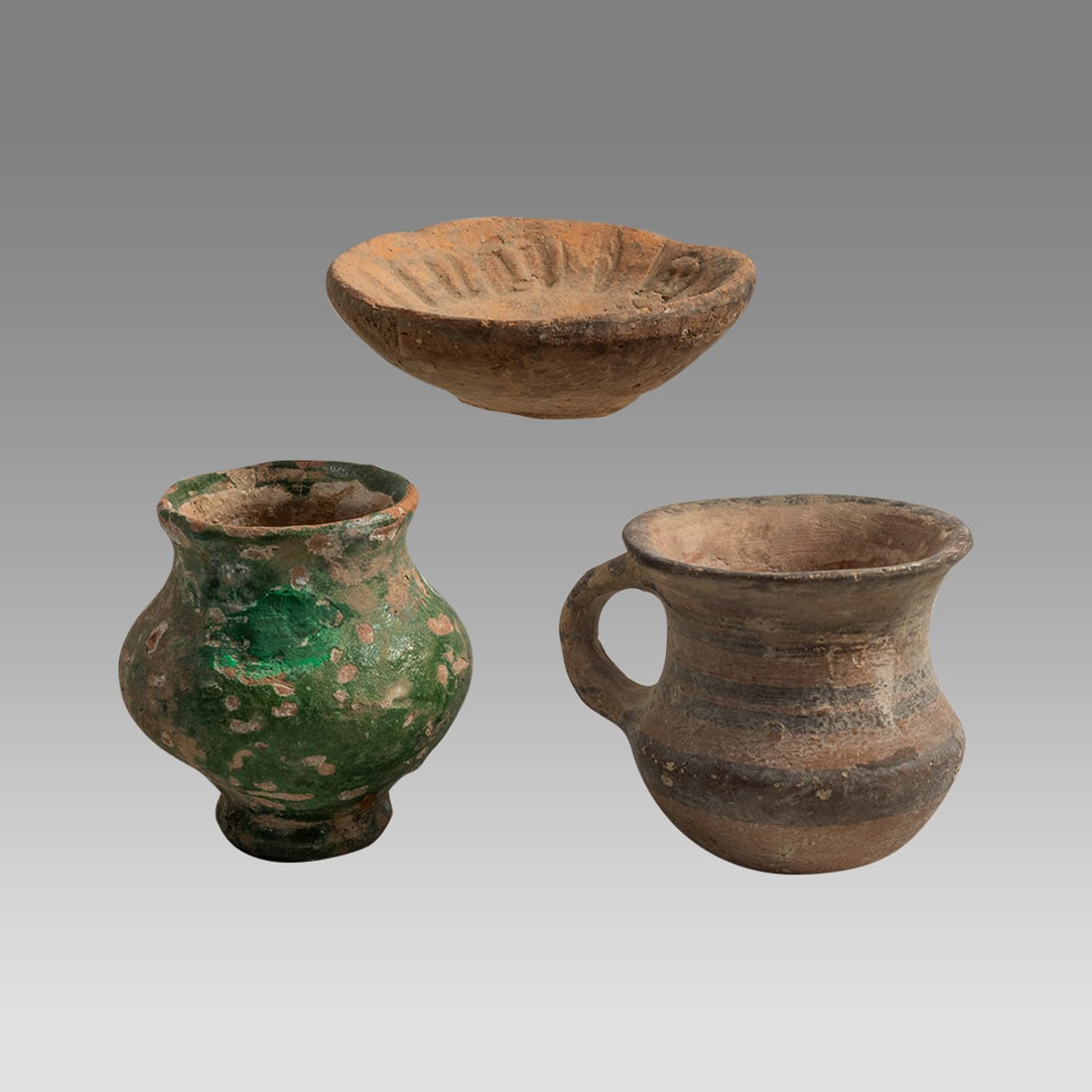 Lot of 3 Near Eastern Pottery Vessels c.1000 BC. (1 of 1)