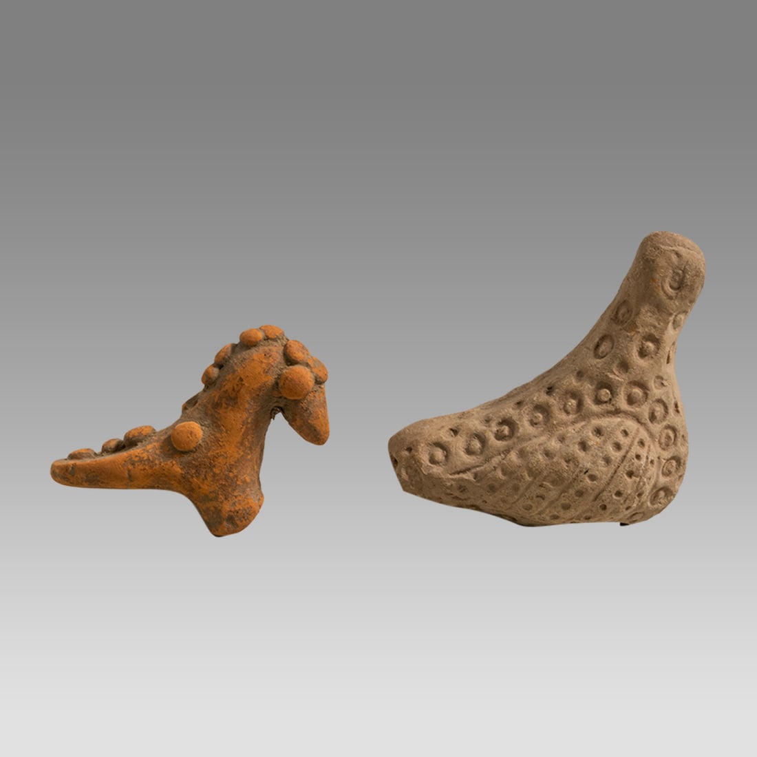 Lot of 2 Ancient Mesopotamian Terracotta Birds c.6th century BC. (1 of 1)