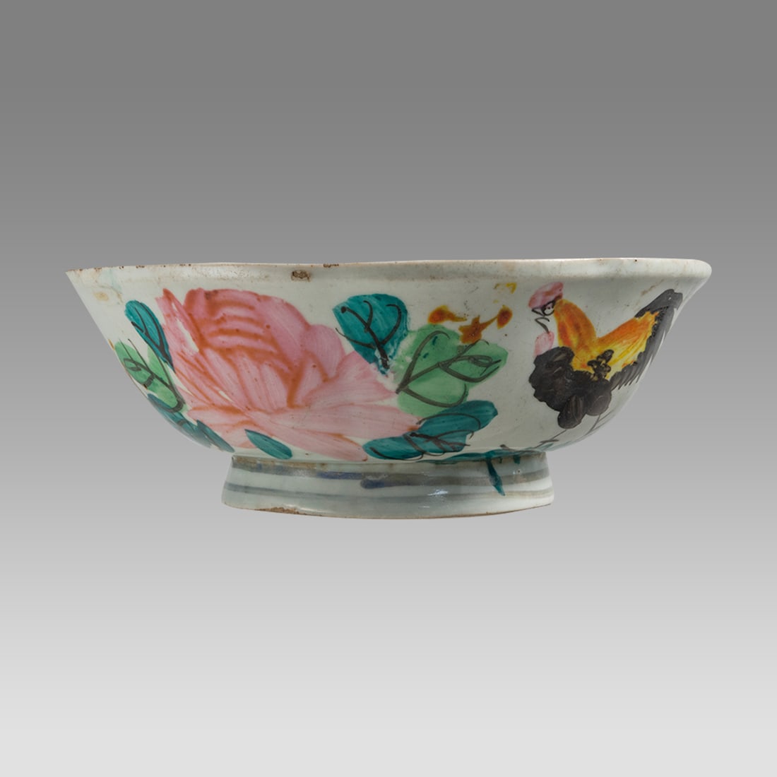 A VIetnamese Ceramic Bowl, Marked at base. (1 of 5)