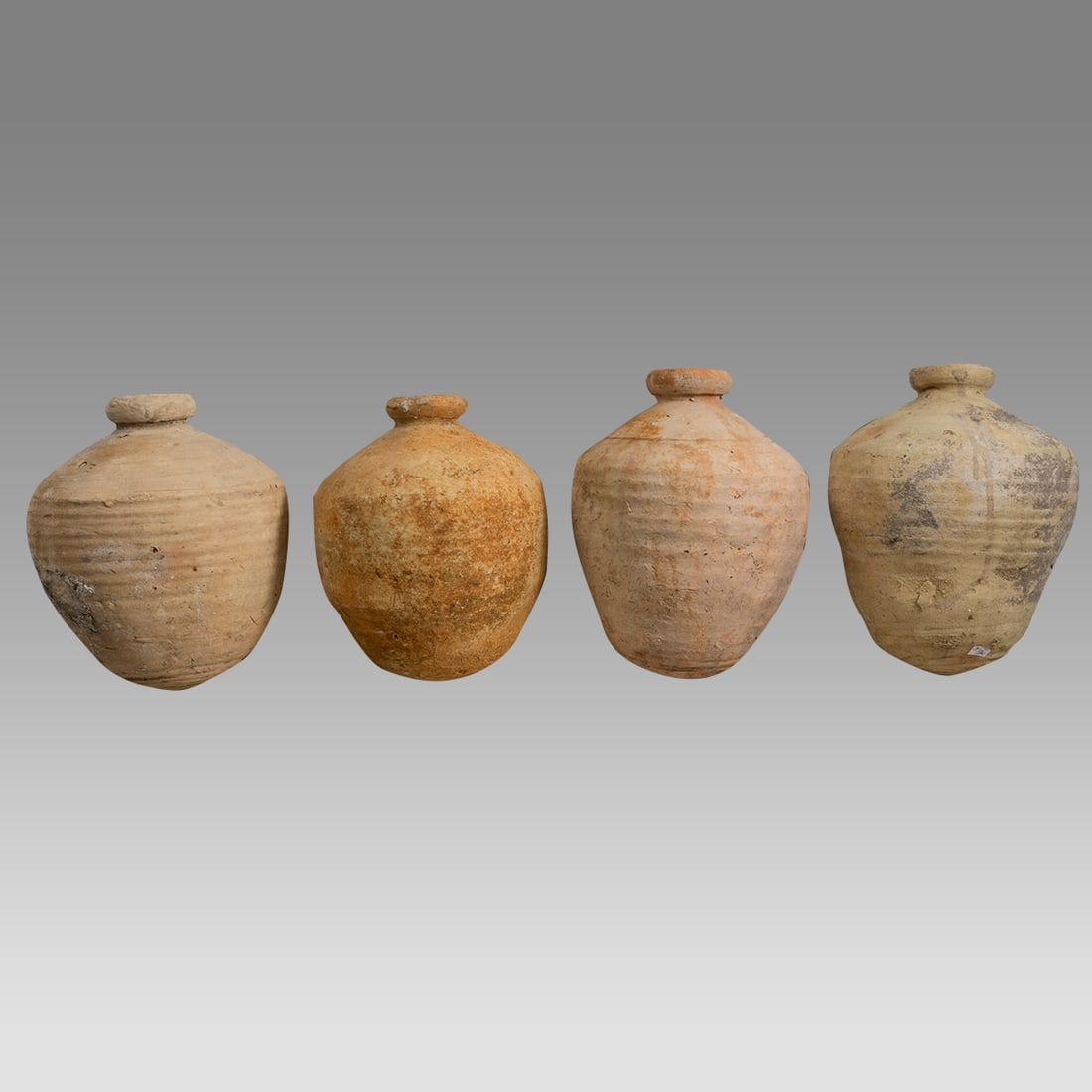 A collection of 4 Spanish 16th century Sea Find Storage Jars. - 2