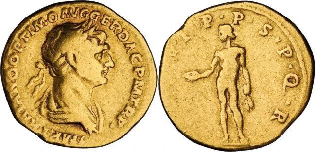 TRAJAN, A.D. 98-117. AV Aureus (7.05 Gms), Rome Mint, (1 of 3)